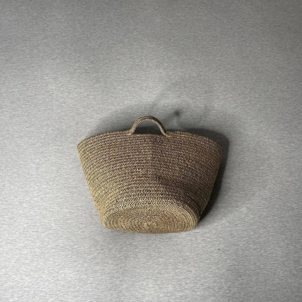 Target Cotton Rope 15” Round Storage Handles Basket